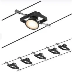 Set Mac Ii Paulmann 5xgu5,3 Nero Opaco-cromo -94434