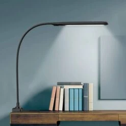 RHAFAYRE Lampada Da Tavolo A LED 9W Lampada Da Lavoro Lampada Da Tavolo Lampada Da Architetto 3 Modalità Colore Flessibile A 360 Gradi Per L'apprendimento, La Lettura, Il Lavoro(Nero)