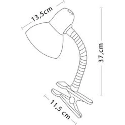 CHARLESTON: Lampada Da Tavolo Bianca Con Attacco E27, Con Clip -Offerta economica OSRAM || Paulmann || ATMOSPHERA 6939635 4
