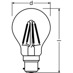 OSRAM LED Star Lampada LED A Filamento Chiaro, Base B22d, Bianco Caldo (2700K), Forma Della Lampadina, Sostituisce Le Lampadine Convenzionali 40W, Confezione Da 1 -Offerta economica OSRAM || Paulmann || ATMOSPHERA 70714905 4