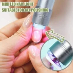 Mini Lampada Per La Cura Delle Unghie, Tenuta In Mano UV Con Testina Tampone In Silicone Gelatina, Per Nail Art, Casa Veloce E Salone, Argento. -Offerta economica OSRAM || Paulmann || ATMOSPHERA 70836003 4