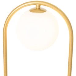 QAZQA Lampada Da Terra Isabella - Art Déco - Acciaio,Vetro - Oro/Ottone/Bianco - Ovale Max. 1 X Watt -Offerta economica OSRAM || Paulmann || ATMOSPHERA 71257989 5