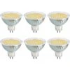 Lampadina LED GU5.3 12V 3W Bianco Freddo 6000K, Ø50mm, 120 Gradi, GU5.3 Equivalente 35W 50W, 500LM, AC/DC 12V, MR16 GU5.3 Faretto LED Per Cucina/Bagno/Armadio, Non Dimmerabile, Set Di 6