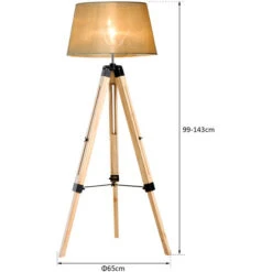 Homcom Lampada Da Terra Design Con Treppiede In Legno Altezza Regolabile, Beige 9 Homcom Lampada Da Terra Design Con Treppiede In Legno Altezza Regolabile, Beige -Offerta economica OSRAM || Paulmann || ATMOSPHERA 7214077 3