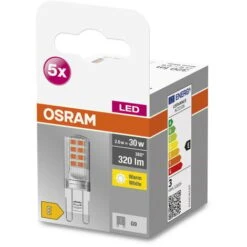 OSRAM Stella PIN Lampada LED, G9-base Vetro Trasparente ,Bianco Caldo (2700K), 320 Lumen, Sostituzione Delle Lampade 30W, Non Dimmerabile, 5-Confezione -Offerta economica OSRAM || Paulmann || ATMOSPHERA 73138435 2