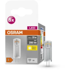OSRAM Stella PIN Lampada LED, G4-base Vetro Trasparente ,Bianco Caldo (2700K), 200 Lumen, Sostituzione Delle Lampade 20W, Non Dimmerabile, 5-Confezione -Offerta economica OSRAM || Paulmann || ATMOSPHERA 74101678 3