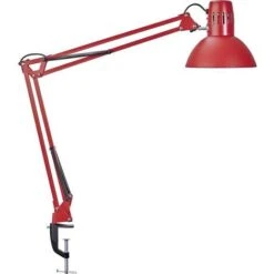 Maul MAULstudy 8230525 Lampada Con Morsetto E27 Rosso