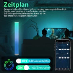 Randaco 2x 6W LED Lampada Da Terra Lampada A Colonna RGB Lampada Da Terra Dimmerabile Lampada Da Terra -Offerta economica OSRAM || Paulmann || ATMOSPHERA 76934025 5