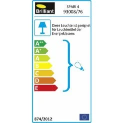 Brilliant Lampada Spari Uplighter Braccio Lettura Nero/bianco  1x A60, E27, 60W, Adatto Per Lampade Standard (non Incluse)  Scala Da A ++ A E  Con Interruttore A Cavo -Offerta economica OSRAM || Paulmann || ATMOSPHERA 77286441 3