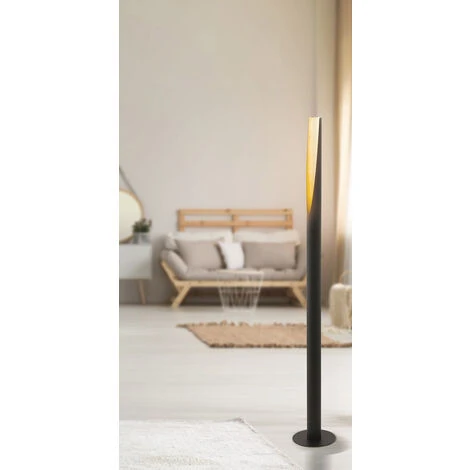 EGLO Lampada Da Terra A LED Barbotto Nero, Oro Ø6cm H: 137 Centimetri 4 EGLO Lampada Da Terra A LED Barbotto Nero, Oro Ø6cm H: 137 Centimetri - immagine 2
