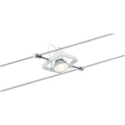 Paulmann Luce 941.48 Wire System Spot Macii Max. 1 X 10 W GU5,3 12 V 94148 a Funi Lampada Soffitto Illuminazione Led, Metallo, GU5.3, Bianco, 7 x 16 x 10 cm