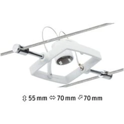 Paulmann Luce 941.48 Wire System Spot Macii Max. 1 X 10 W GU5,3 12 V 94148 a Funi Lampada Soffitto Illuminazione Led, Metallo, GU5.3, Bianco, 7 x 16 x 10 cm -Offerta economica OSRAM || Paulmann || ATMOSPHERA 78989303 3
