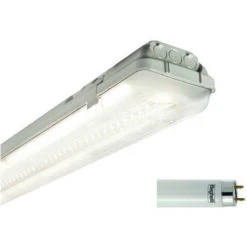 Plafoniera Saving Stagna Con Tubi Led - 2x18w - 4000°k Natur. - 2000 Lm - 674x121x82h