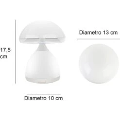 Lampada Da Tavolo Touch Led Rgb Fungo 7 Colori Cromoterapia Ricaricabile HC868 -Offerta economica OSRAM || Paulmann || ATMOSPHERA 8021785 2