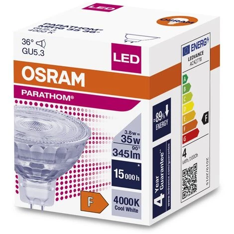 Osram Parathom Faretti LED GU5.3 MR16 5W 350lm 36D - 840 Bianco Freddo Sostitutiva 35W 6 Osram Parathom Faretti LED GU5.3 MR16 5W 350lm 36D - 840 Bianco Freddo Sostitutiva 35W - immagine 4