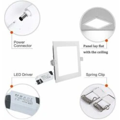 Pannello LED Incasso Quadrato Bianco 18W Luce Fredda Faretto Soffito Interno -Offerta economica OSRAM || Paulmann || ATMOSPHERA 8117821 3