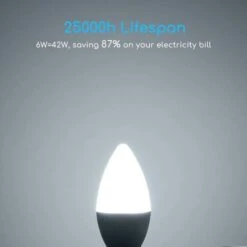 10 LAMPADINE LED CANDELA E14 DA 6W LAMPADE LUCE CALDA NATURALE FREDDA AIGOSTAR - Luce: FREDDO -Offerta economica OSRAM || Paulmann || ATMOSPHERA 82630807 3