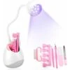 Lampada UV Per Unghie, Asciuga Unghie Ad Asciugatura Rapida Per Smalto Per Unghie 36W, Rotazione A 360°, Lampada LED Portatile Per La Cura Delle Unghie In Gel Con Accessori Di Stoccaggio Per Nail Art