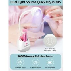 Lampada UV Per Unghie, Asciuga Unghie Ad Asciugatura Rapida Per Smalto Per Unghie 36W, Rotazione A 360°, Lampada LED Portatile Per La Cura Delle Unghie In Gel Con Accessori Di Stoccaggio Per Nail Art -Offerta economica OSRAM || Paulmann || ATMOSPHERA 82753387 3