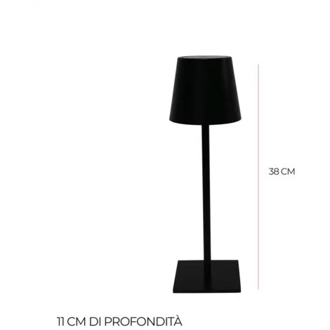 Elegante Lampada Led Da Tavolo Nera Funzionamento Touch 3 Luminosita' 6 Elegante Lampada Led Da Tavolo Nera Funzionamento Touch 3 Luminosita' - immagine 4