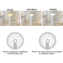 Lampada Da Tavolo Touch LED Ricaricabile USB Dimmerabile Luce Decorativa Bianca -Offerta economica OSRAM || Paulmann || ATMOSPHERA 83725965 4