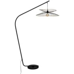Lampada Ad Arco Alara H177cm In Metallo Nero - Atmosphera Créateur D'intérieur