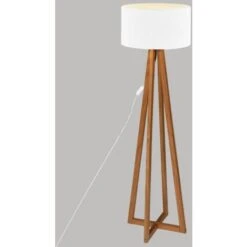 Lampada Da Terra Molu Bianca E Legno H140cm - Atmosphera Créateur D'intérieur -Offerta economica OSRAM || Paulmann || ATMOSPHERA 83769897 4