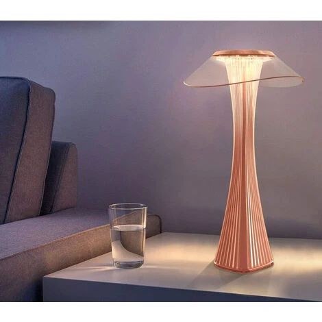 Lampada Da Tavolo LED Touch Ricaricabile USB Luce Slim Decorativa Bronzo 3 Lampada Da Tavolo LED Touch Ricaricabile USB Luce Slim Decorativa Bronzo