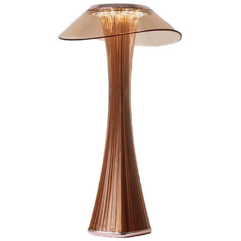 Lampada Da Tavolo LED Touch Ricaricabile USB Luce Slim Decorativa Bronzo 4 Lampada Da Tavolo LED Touch Ricaricabile USB Luce Slim Decorativa Bronzo - immagine 2