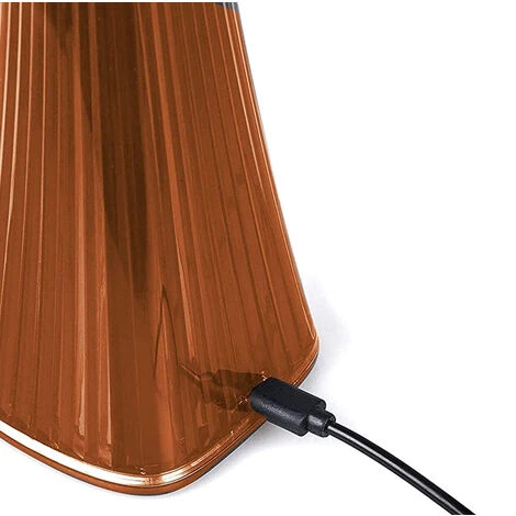 Lampada Da Tavolo LED Touch Ricaricabile USB Luce Slim Decorativa Bronzo 7 Lampada Da Tavolo LED Touch Ricaricabile USB Luce Slim Decorativa Bronzo - immagine 5