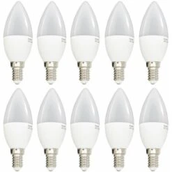 Kodak 10Pz Lampadina LED E14 Luce Fredda SMD 7W Forma Oliva Torpedo 71051 EU6000