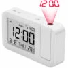Sveglia Da Soffitto Con Proiettore GTA, Sveglia Digitale Con Temperatura Interna, 4 Livelli Di Luminosità Della Proiezione Regolabili, Controllo Del Volume, 12/24 Ore Per Camera Da Letto (bianco)