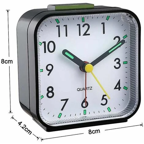 Sveglia Analogica Silenziosa Senza Ticchettio, Sveglia Morbida, Segnali Acustici, Nero 7 Sveglia Analogica Silenziosa Senza Ticchettio, Sveglia Morbida, Segnali Acustici, Nero - immagine 5