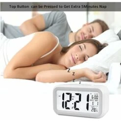 MINKUROW Sveglia Digitale Intelligente Con Pulsante Snooze Per Data E Temperatura Orologio Da Tavolo Rettangolare Alimentato A Batteria Per Camera Da Letto Ufficio Bianco -Offerta economica OSRAM || Paulmann || ATMOSPHERA 85700035 3