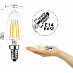 Lampadina LED 4W E14 C35, Equivalente A Lampadina Alogena 40W, 470 Lumen, AC 220-240V - Luce Bianca Fredda 6500K - Angolo Del Fascio 270� , Confezione Da 6 Pezzi. -Offerta economica OSRAM || Paulmann || ATMOSPHERA 85911423 5