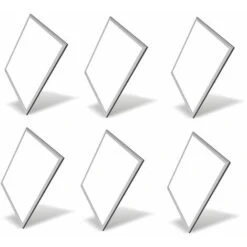 6 X Pannello A Led 48W Quadrato 60 X 60 Cm Plafoniera Ad Incasso A Luce Fredda