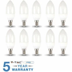 10 LAMPADINE LED V-Tac Candela E14 Da 4W Lampade Luce Calda Naturale Fredda-Fredda