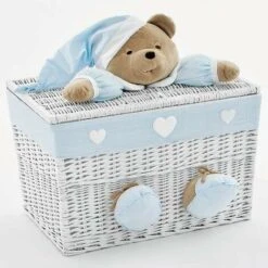 Baule Nanan Grande Puccio Bianco Azzurro