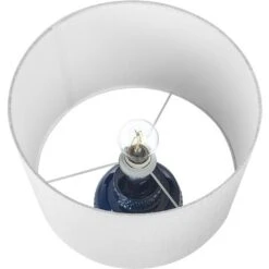 Lampada Da Tavolo Ceramica Blu Con Paralume Bianco 53 Cm Perlis -Offerta economica OSRAM || Paulmann || ATMOSPHERA 86863194 4