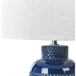 Lampada Da Tavolo Ceramica Blu Con Paralume Bianco 53 Cm Perlis -Offerta economica OSRAM || Paulmann || ATMOSPHERA 86863194 5