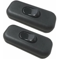 HIASDFLS Mila-Amaz 2Pcs Bi-Pole Inter Rocker Switch 6A 250V Rocker Switch Dimmer/Interruttore Per Lampada, Nero