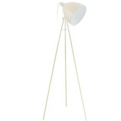 EGLO Lampada Da Terra, Lampada Da Terra DUNDEE Sabbia, E27 Max. Altezza 135,5cm 1X60W