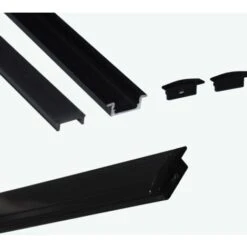 Profilo In Alluminio Da Incasso Per Striscia LED Con Diffusore - 2 Coperture - 23x8mm - 2 Metri Colore Nero -Offerta economica OSRAM || Paulmann || ATMOSPHERA 89899691 5