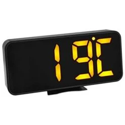 TFA Dostmann 60.2027.01 Sveglia Digitale Con Cifre A LED Arancioni E Indicazione Della Temperatura Interna, Con Allarme, Colore Nero, 178 X 36 X 84 Mm (L X L X H X P) -Offerta economica OSRAM || Paulmann || ATMOSPHERA 90641661 4