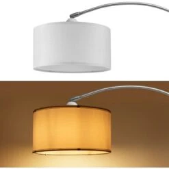 Lampada Arco Piantana Terra Design Moderno Metallo Paralume Tessuto E27 Bianco -Offerta economica OSRAM || Paulmann || ATMOSPHERA 90908069 3