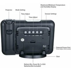 Sveglia LCD Radiocontrollata Sveglia Radiocontrollata LED Sveglia Snooze Sveglia Da Tavolo Con Proiezione -Offerta economica OSRAM || Paulmann || ATMOSPHERA 91188143 5