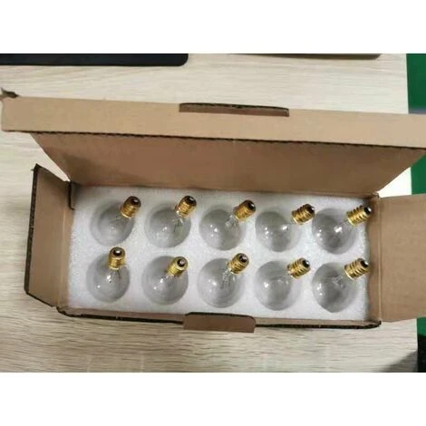 Lampadine Al Tungsteno E12 10 Per Apparecchiature 3 Lampadine Al Tungsteno E12 10 Per Apparecchiature