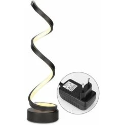 Lampada Da Tavolo Da Scrivania A Spirale LED Dimmerabile - 12W Bianco Caldo Protezione Degli Occhi Lampada Da Comodino Nera Illuminazione Per Interni [Classe Di Efficienza Energetica A] [Classe Di Eff -Offerta economica OSRAM || Paulmann || ATMOSPHERA 91207358 4