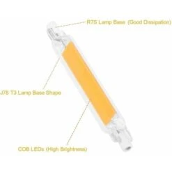 Lampadine LED R7S 78mm 118mm Lampadina LED COB 220-240V 110-140V 5W 10W Sostituisce La Lampada Alogena (15W/118mm, Bianco Caldo) -Offerta economica OSRAM || Paulmann || ATMOSPHERA 91207918 5