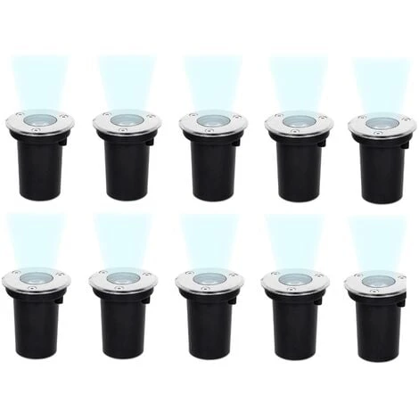 Kit Da 10 Faretti A Led Da Incasso Per Esterni Potenza 1.5W 90LM Segnapasso Calpestabile Impermeabile IP65 A Luce Bianca Fredda 6500K 3 Kit Da 10 Faretti A Led Da Incasso Per Esterni Potenza 1.5W 90LM Segnapasso Calpestabile Impermeabile IP65 A Luce Bianca Fredda 6500K